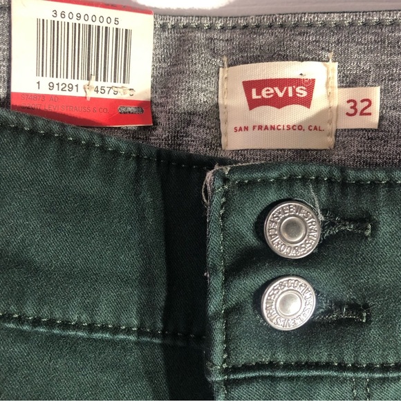 Green Levi’s On The Move Skinny Size 32 X 28 Mid Rise Slim Through Hip and Thigh - Picture 10 of 10
